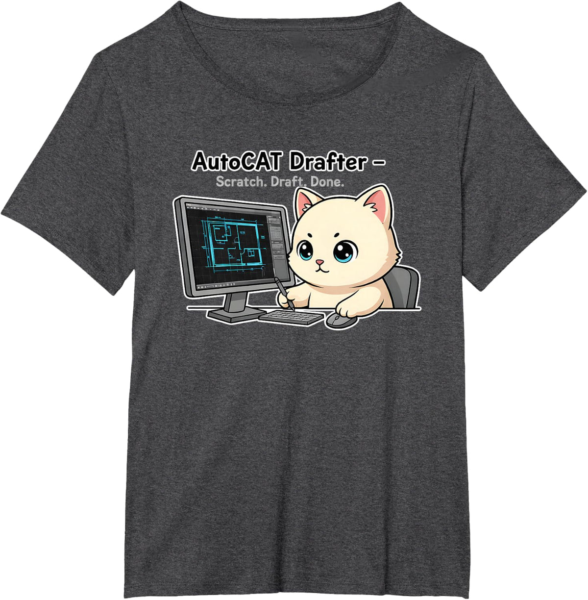 I’m an Autocad Drafter I Search and Delete T-Shirt - Dark Heather Grey