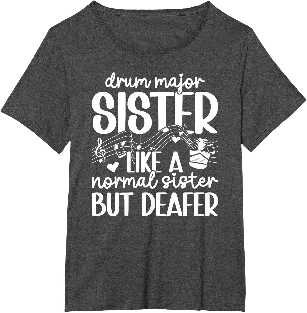 Drum Major Sister Definition Sister Of A Drum Major Sis T-Shirt - Dark Heather Grey