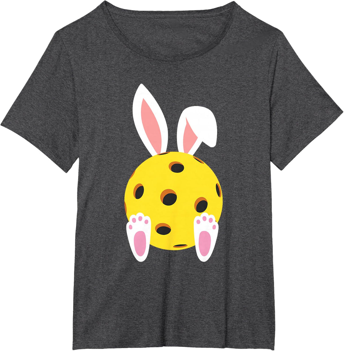 Easter Bunny Pickleball Funny Easter Rabbit T-Shirt - Dark Heather Grey