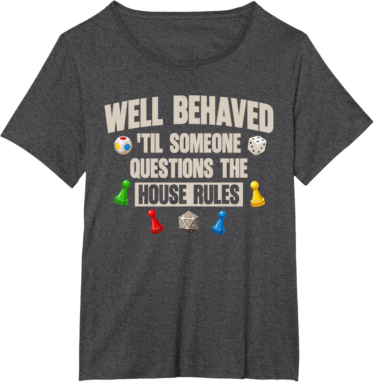Board Games Funny Tabletop Gamer T-Shirt - Dark Heather Grey