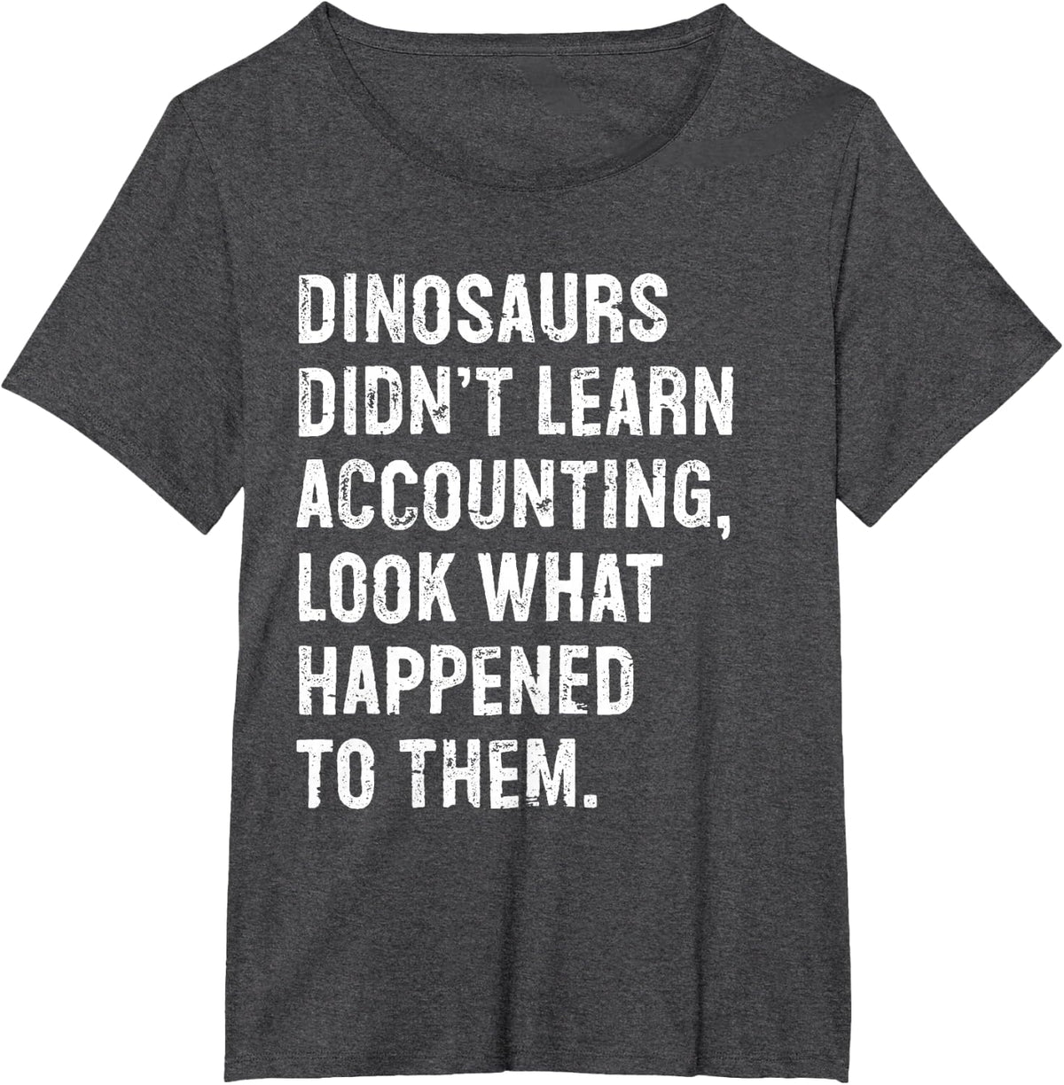 Dinosaurs Didn't Learn Accounting Funny Accountant T-Shirt - Dark Heather Grey