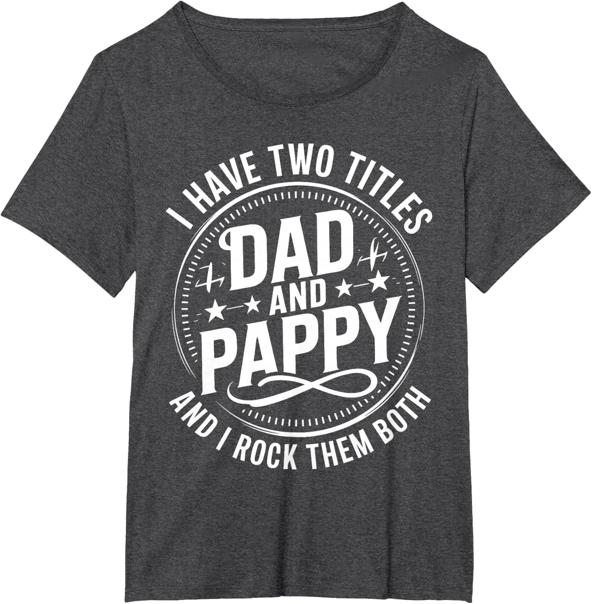 Best Pappy Design for Grandpa Grandfather Father's Day Pappy T-Shirt - Dark Heather Grey