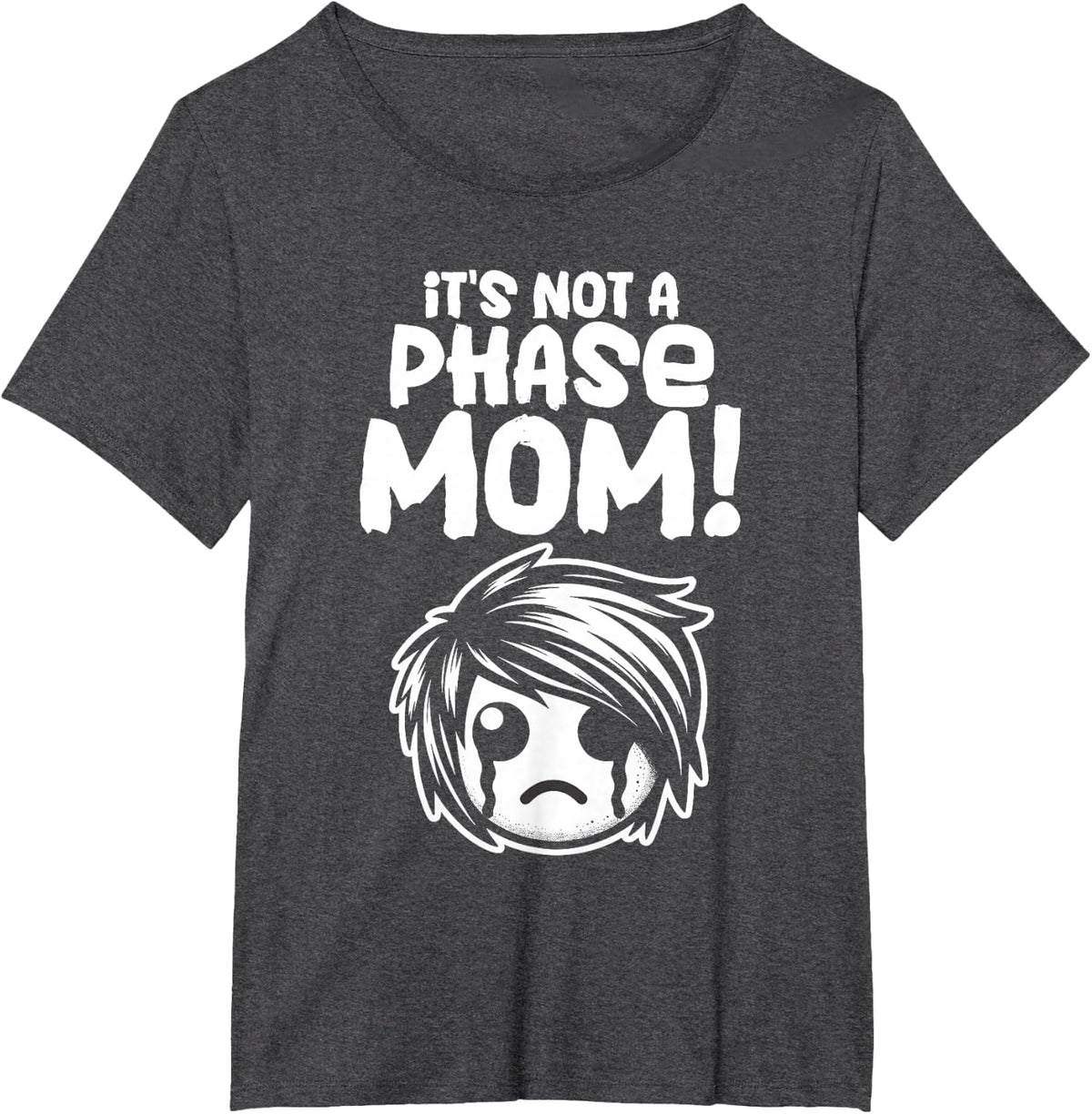 It's Not A Phase Mom Emo Boy Emo Kid Punk Goth T-Shirt - Dark Heather Grey