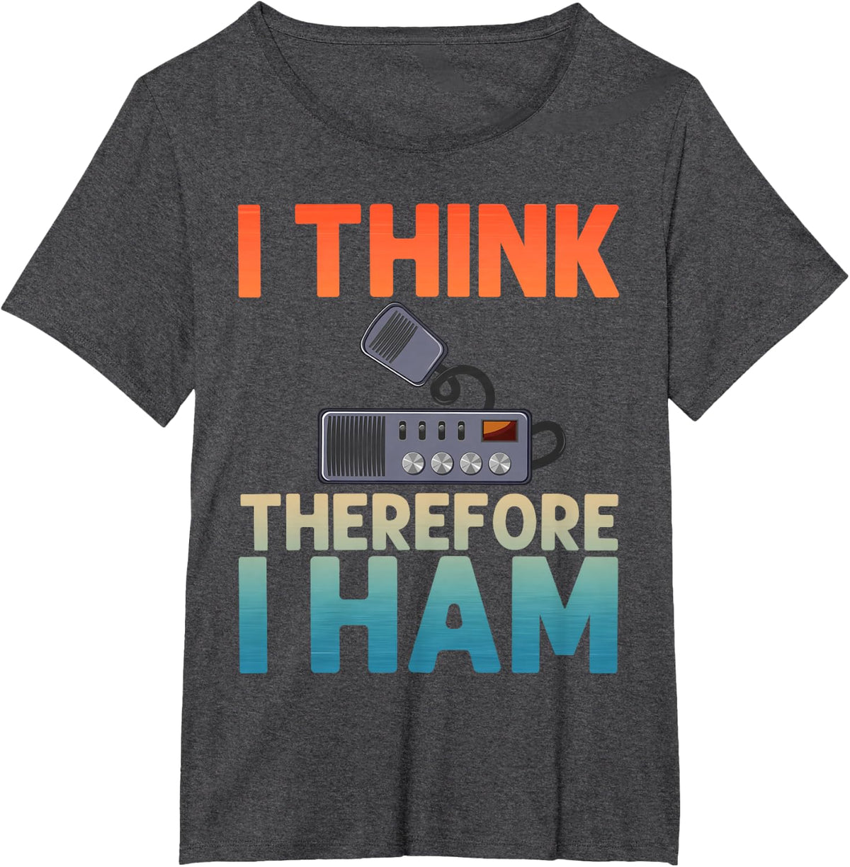 Cool Ham Radio Art For Men Women Amateur Radio Ham Operator T-Shirt - Dark Heather Grey