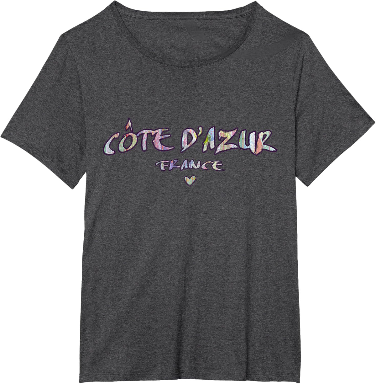 Côte d'Azur France - Azure Coast France - French Riviera T-Shirt - Dark Heather Grey