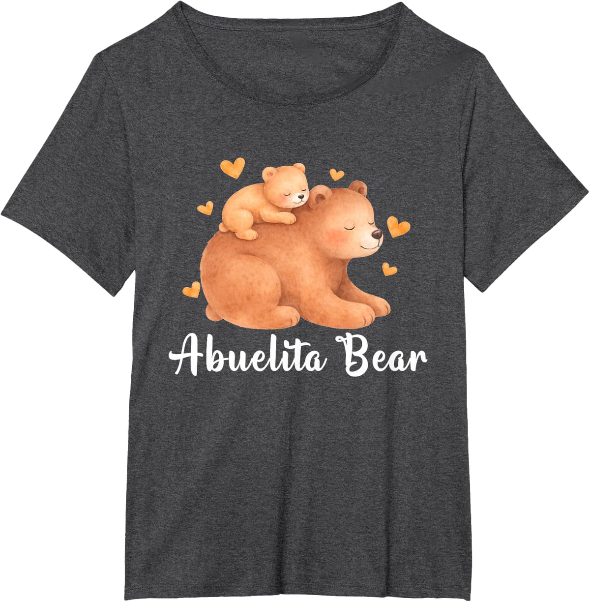 Abuelita Bear Granny Announcement Spanish Baby Shower Cute T-Shirt - Dark Heather Grey
