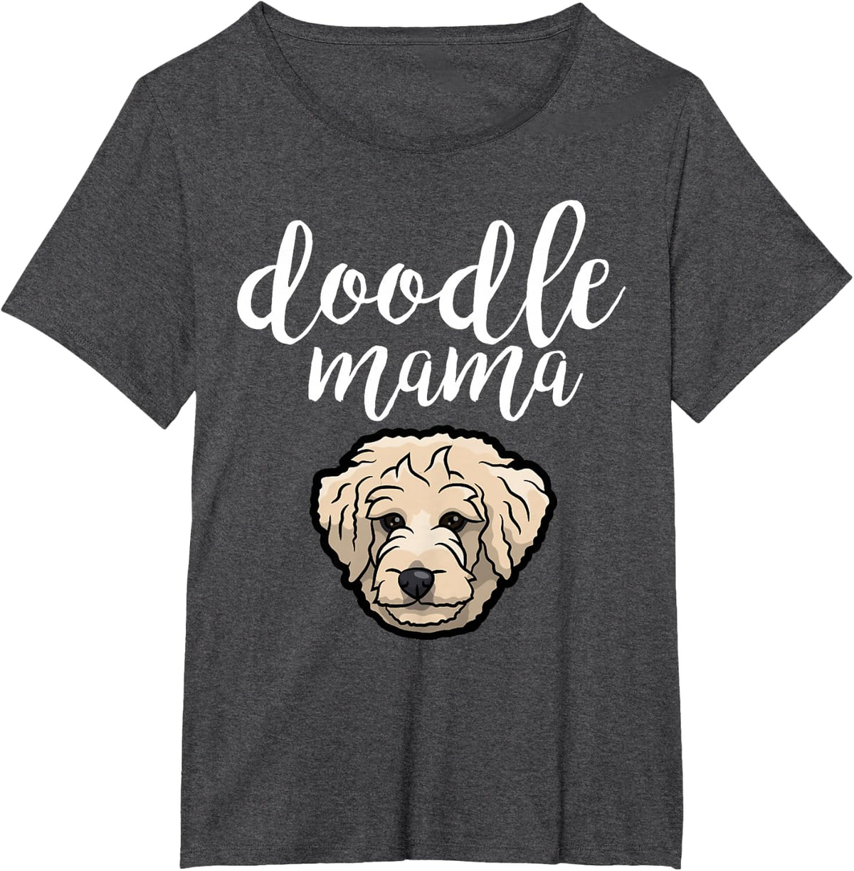 Cute Goldendoodle Mama Dog Mom T-Shirt - Dark Heather Grey