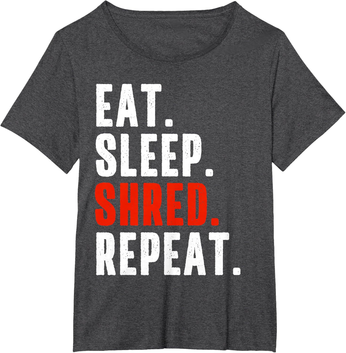 Eat Sleep Shred Funny Guitar Player Heavy Metal Music Quote T-Shirt - Dark Heather Grey