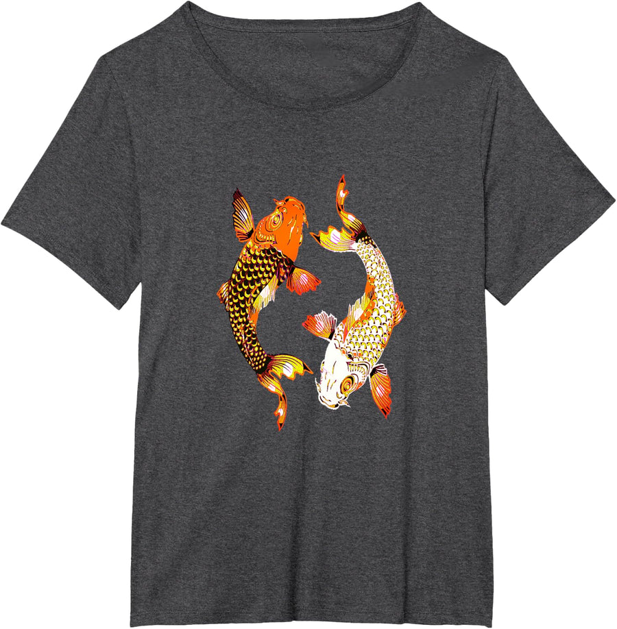 Japanese Koi Fish Carp Nishikigoi T-Shirt - Dark Heather Grey