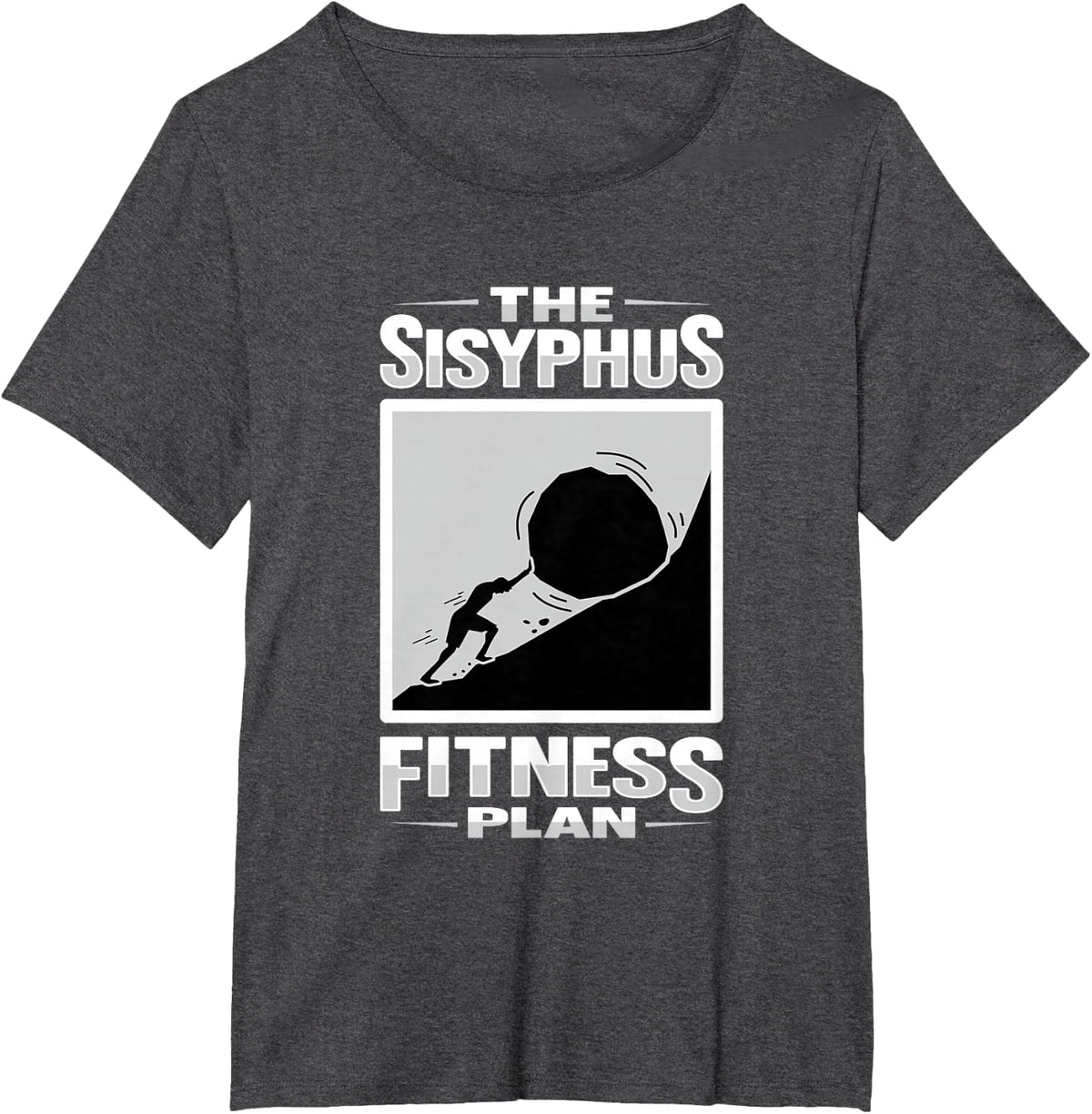 Sisyphus Philosophy Design for a Philosophy Student T-Shirt - Dark Heather Grey
