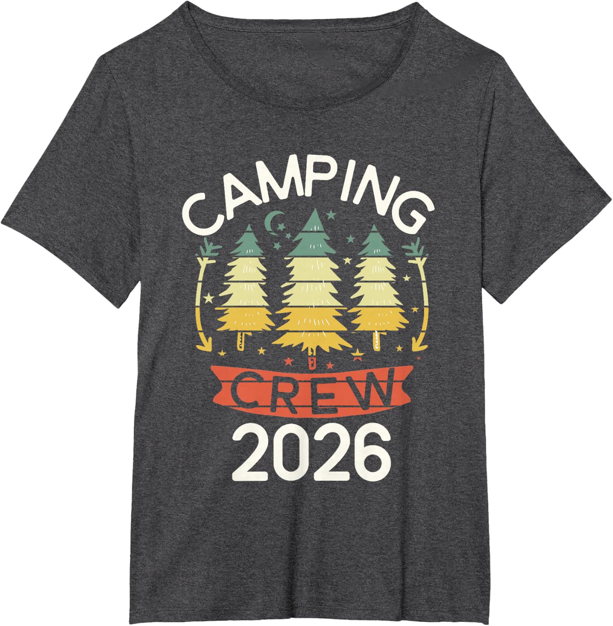 2026 Camping Crew Family Camping Trip Matching New Camper T-Shirt - Dark Heather Grey