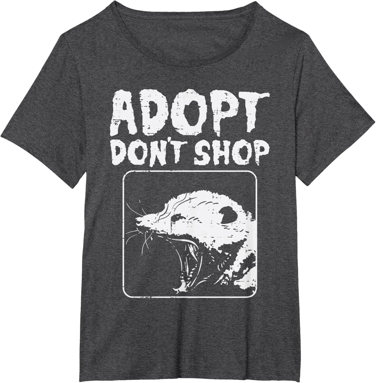 Opossum Adopt Dont Shop Possum Street Cat Pet Women Men Kids T-Shirt - Dark Heather Grey