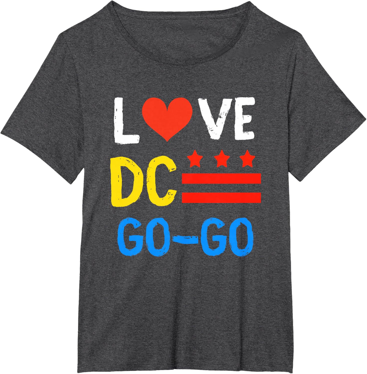 I Love D.C Go-Go T-Shirt - Dark Heather Grey