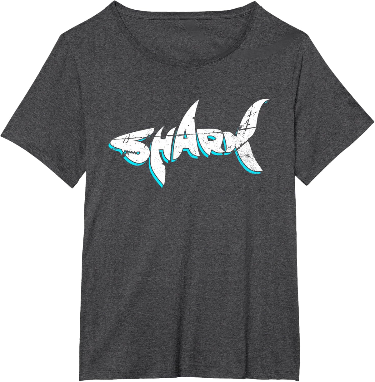 Week Of The Shark Distressed Retro Vintage Love Sharks Gift T-Shirt - Dark Heather Grey