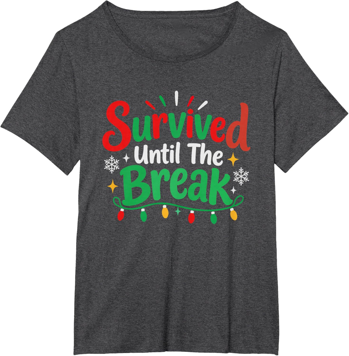 Occupational Therapy Holidays Survived Until The Break T-Shirt - Dark Heather Grey