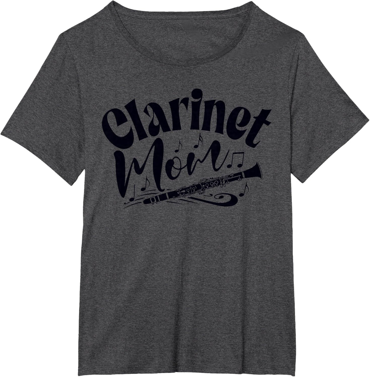 Clarinet Mom Marching Band For Women Mother Mama Player T-Shirt - Dark Heather Grey