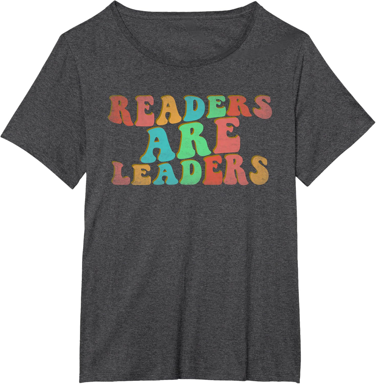 Retro Readers Are Leaders, Appreciation for Elementary School T-Shirt - Dark Heather Grey