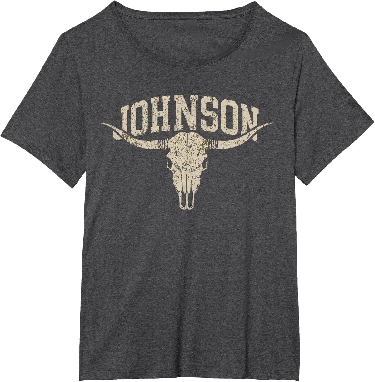 Vintage Johnson Name Western Gift for Men Women Kid Boy Girl T-Shirt - Dark Heather Grey