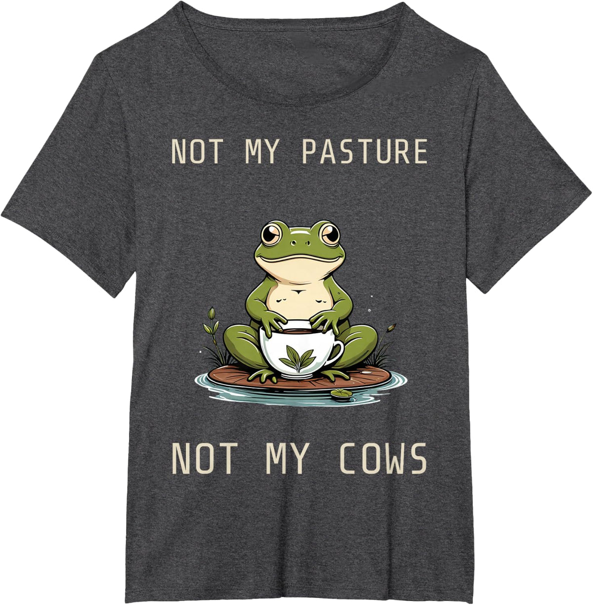 Not My Pasture Not My Cows Senior Developer Humor T-Shirt - Dark Heather Grey