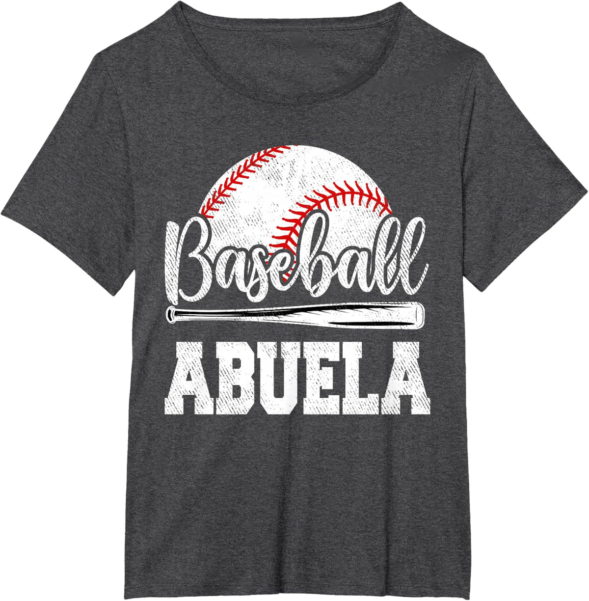 Baseball Abuela Game Day Family Matching T-Shirt - Dark Heather Grey