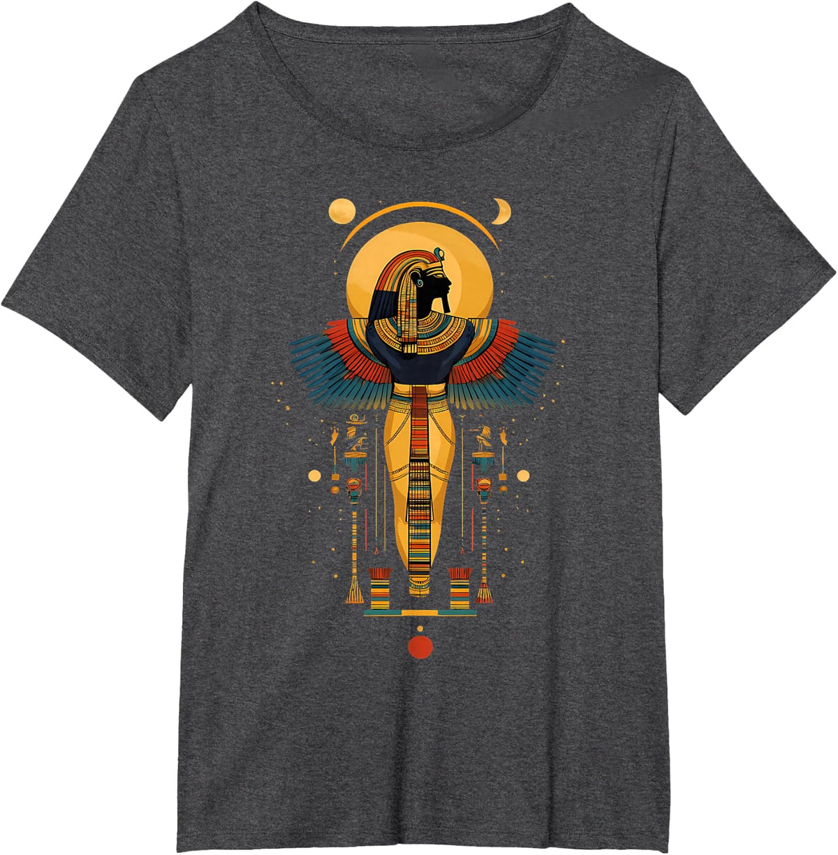 Egyptology Pharaohs Egyptian God Tutankhamun Ancient Egypt T-Shirt - Dark Heather Grey