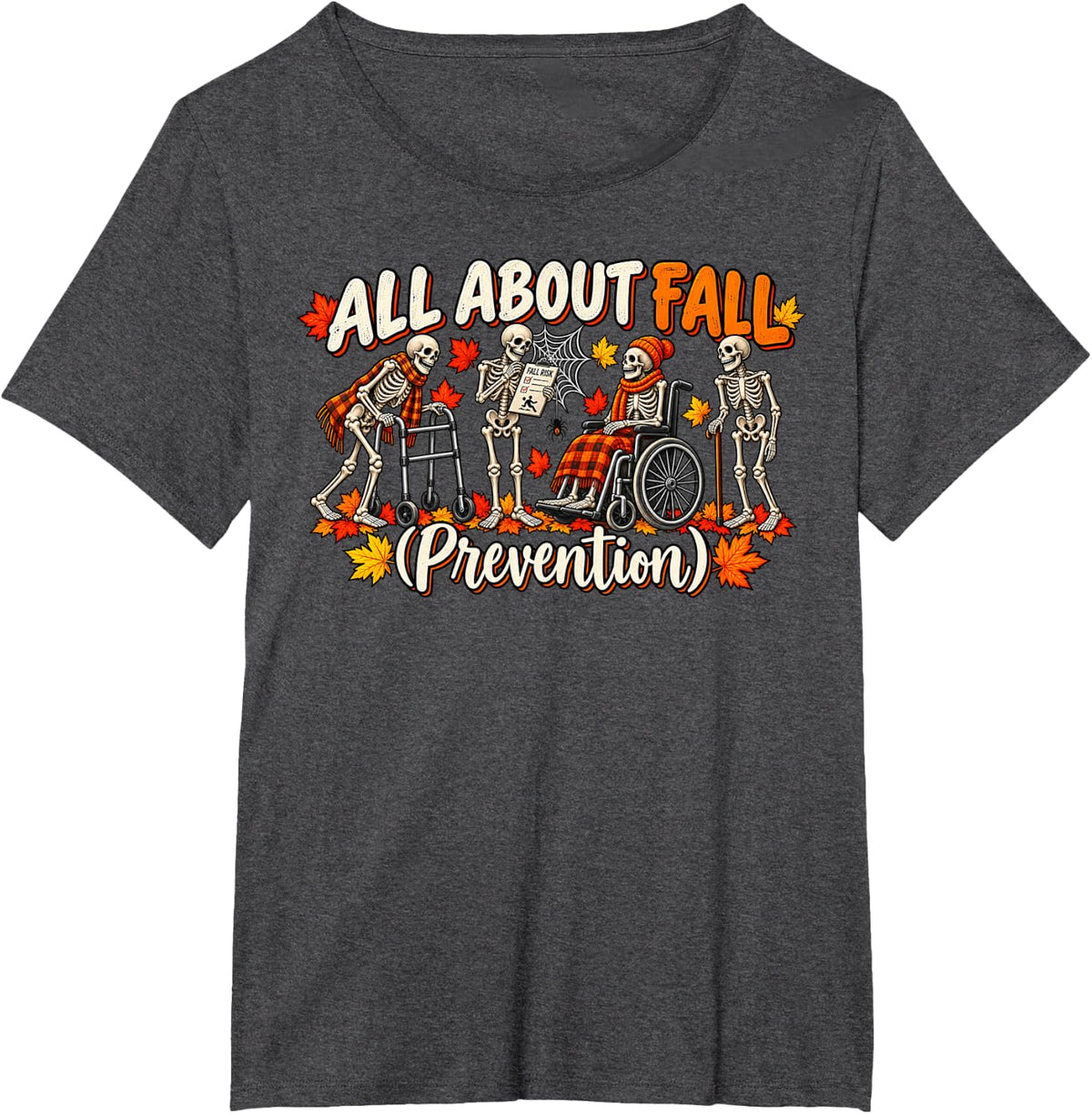 Fall Prevention Physical Therapy PT OT Nurse T-Shirt - Dark Heather Grey