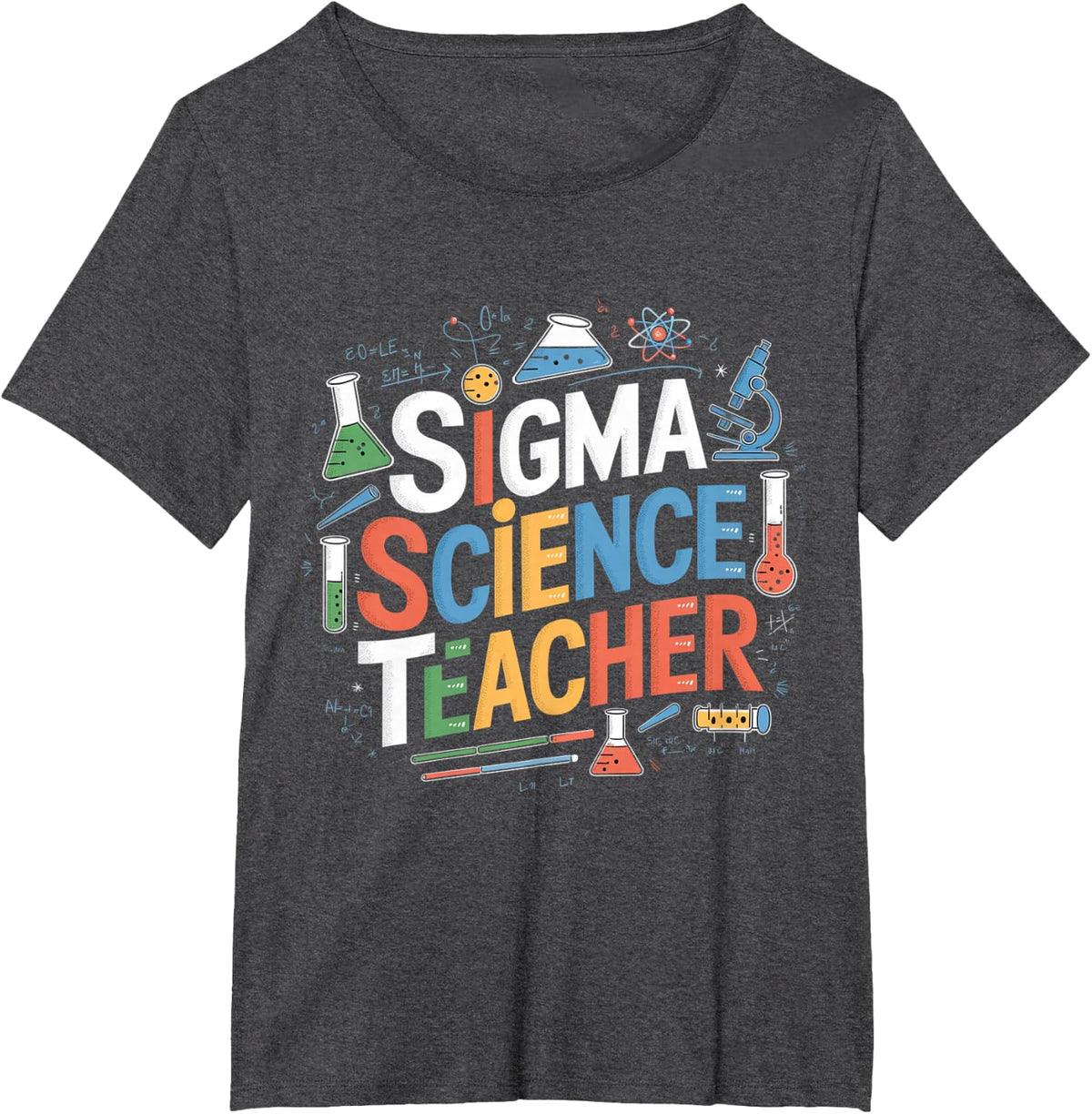 Funny Sigma Science Teacher Chemistry T-Shirt - Dark Heather Grey