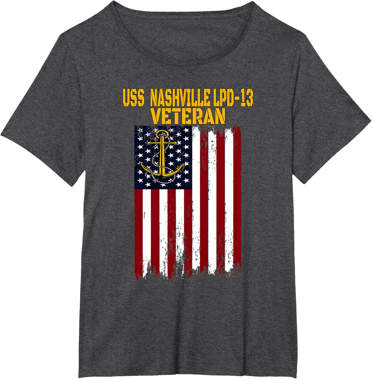 USS Nashville LPD-13 Amphibious Transport Docks Veterans Day T-Shirt - Dark Heather Grey