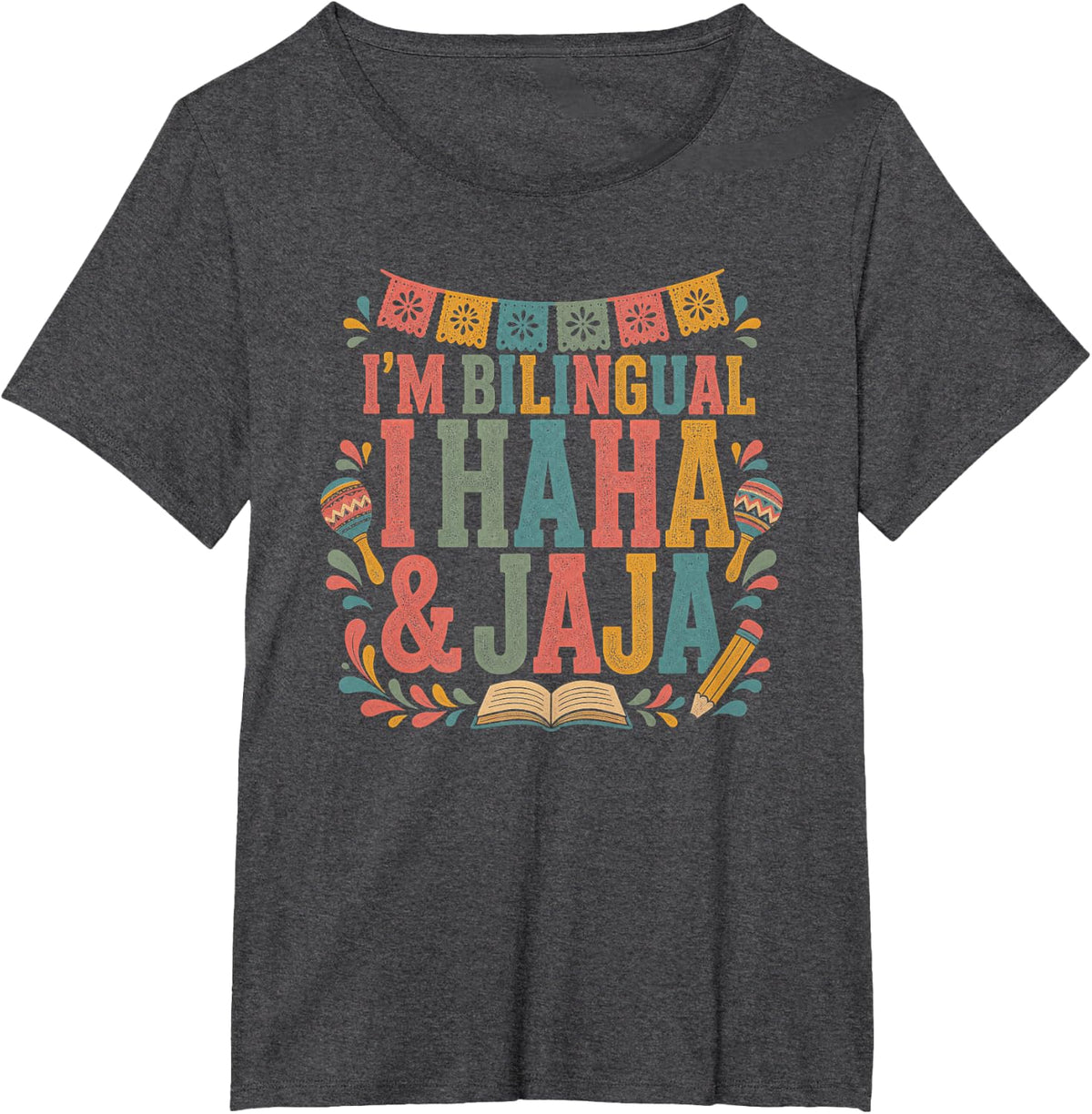 Spanish Teacher Hispanic Heritage Month Bilingual T-Shirt - Dark Heather Grey