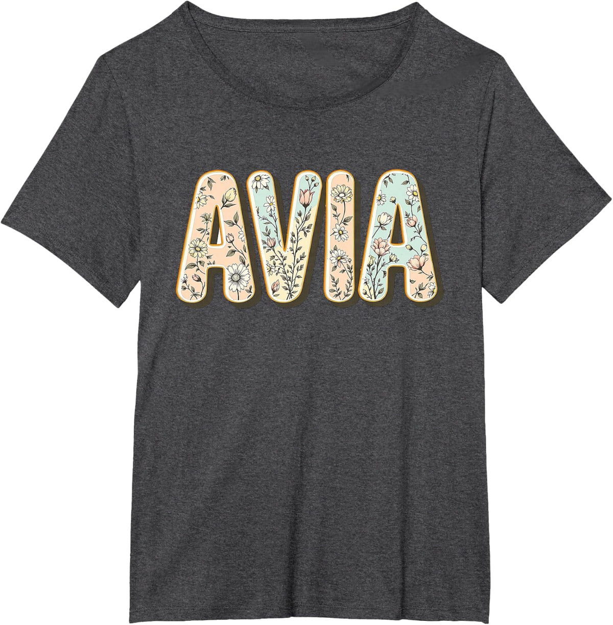 Wildflowers Avia Floral Mother's Day Avia T-Shirt - Dark Heather Grey