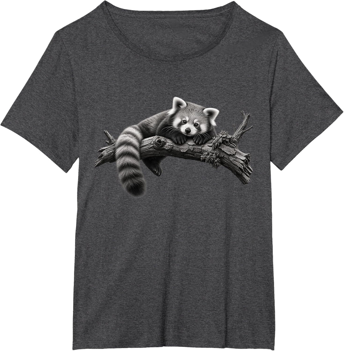 Cute Red Panda Woodland Wildlife Nature Enthusiast T-Shirt - Dark Heather Grey