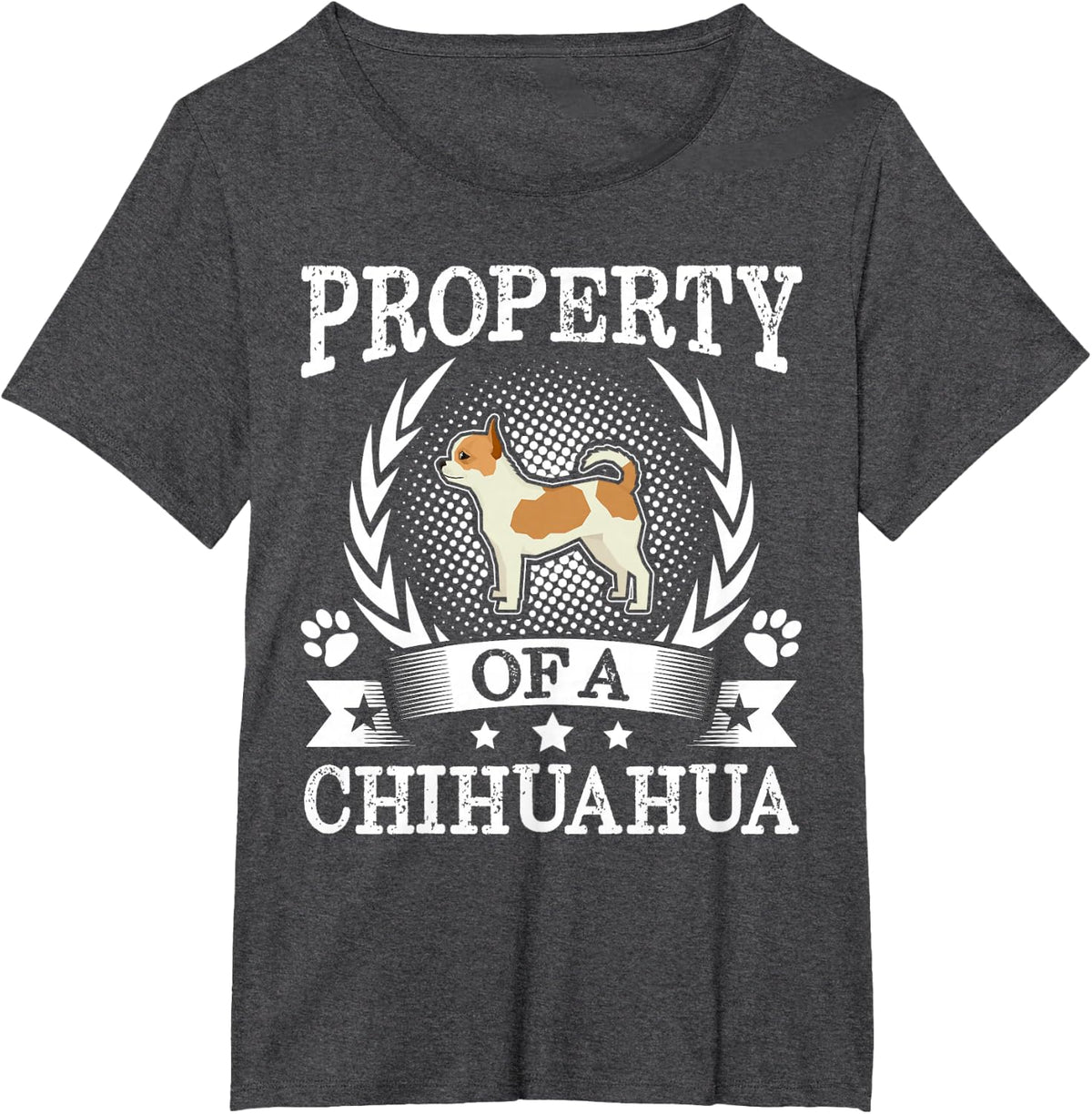 Property Of A Chihuahua Shirt Cute Dog Lover Gift T-Shirt - Dark Heather Grey
