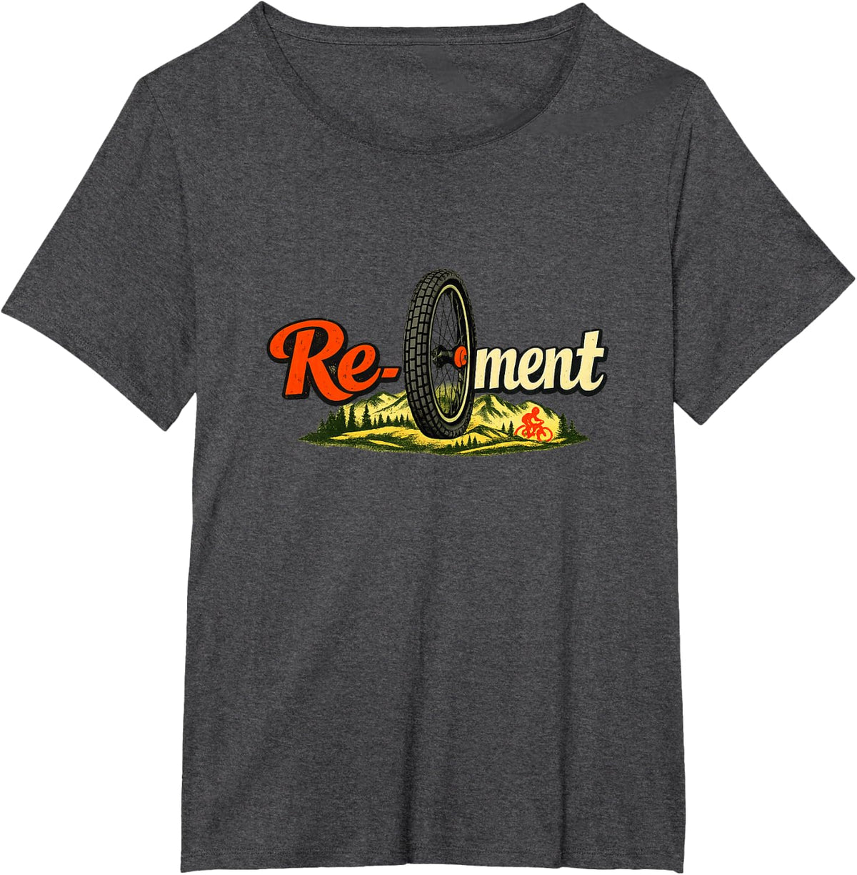 Retirement Mountain Bike Vintage MTB T-Shirt - Dark Heather Grey