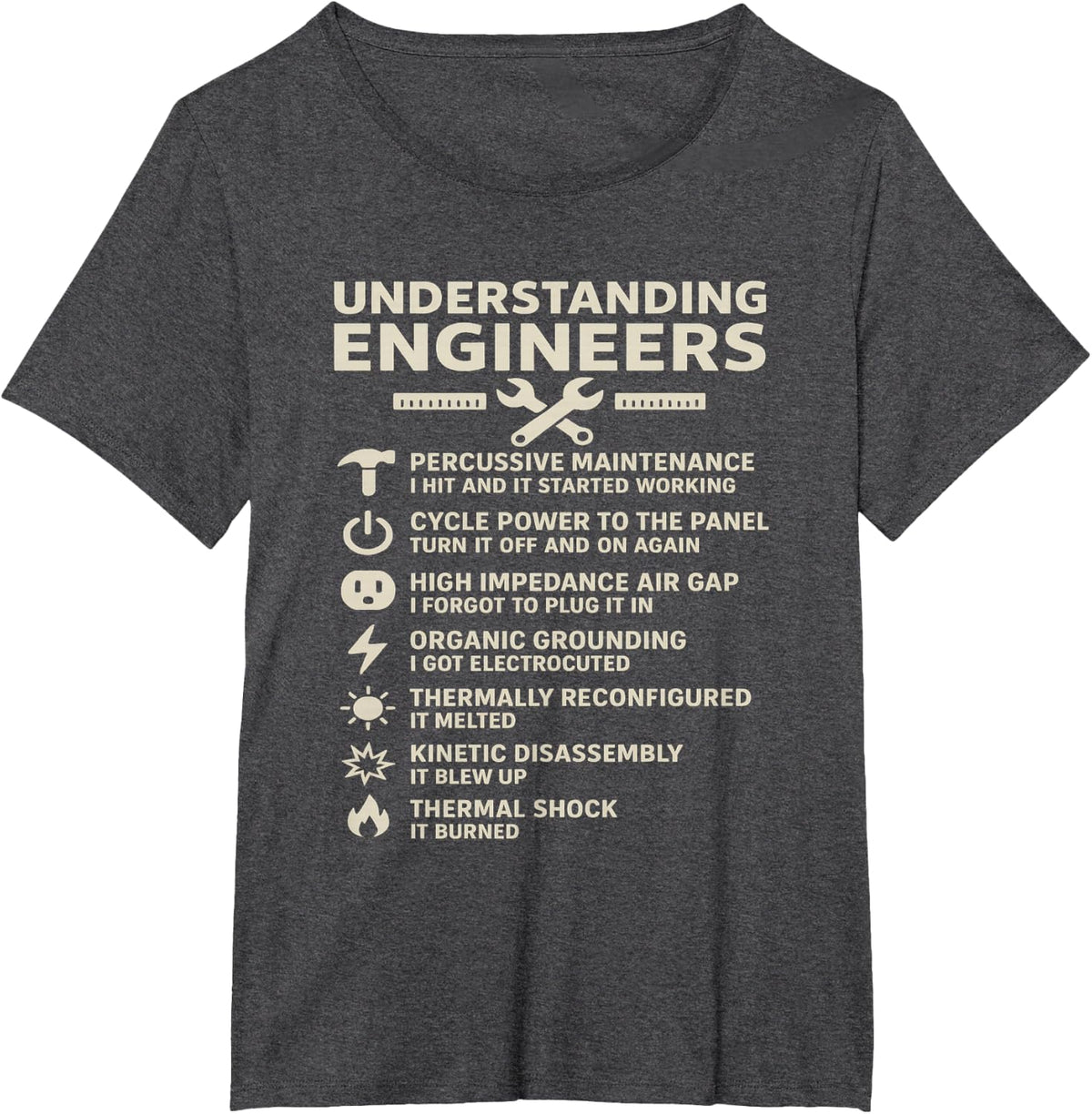 Engineer Shirt Funny Professional Gift for a STEM Grad T-Shirt - Dark Heather Grey