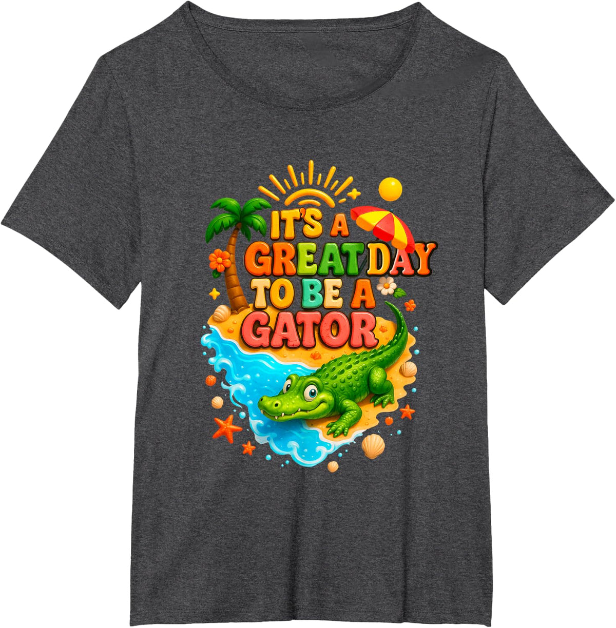 Teacher School Alligator It's A Great A Day to-Be A Gator T-Shirt - Dark Heather Grey