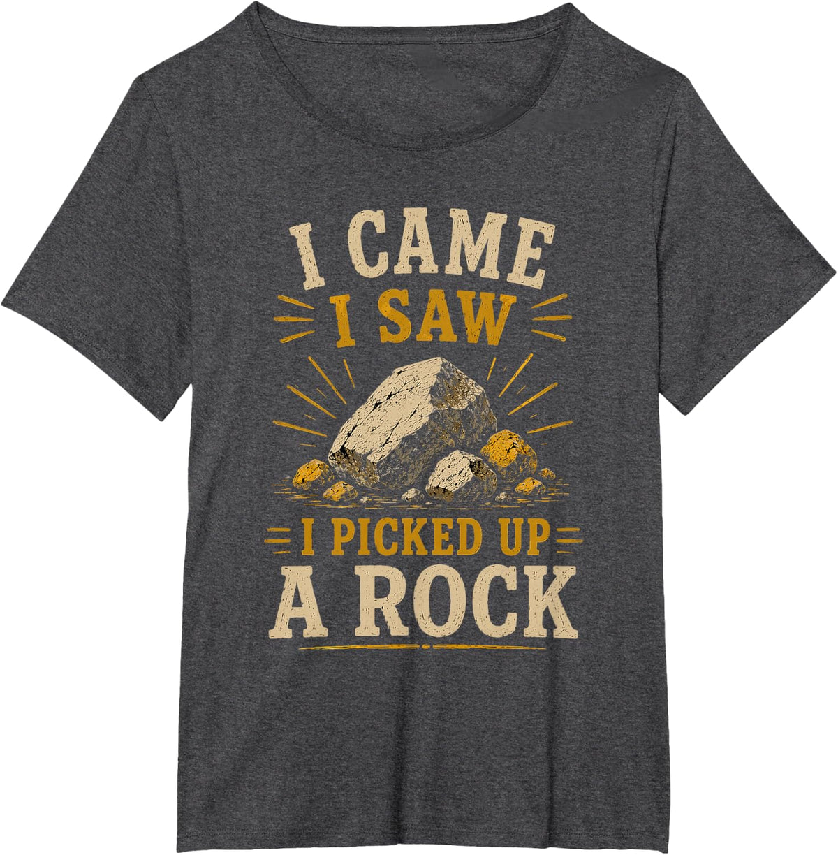 Funny Geology Apparel Men Women Rock Collector Rockhounding T-Shirt - Dark Heather Grey