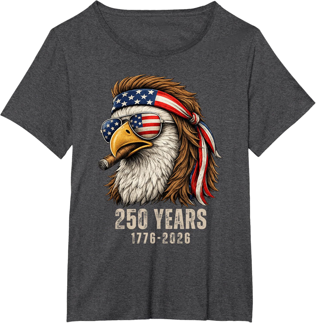 250 Anniversary USA 250th Anniversary American 250 Years T-Shirt - Dark Heather Grey