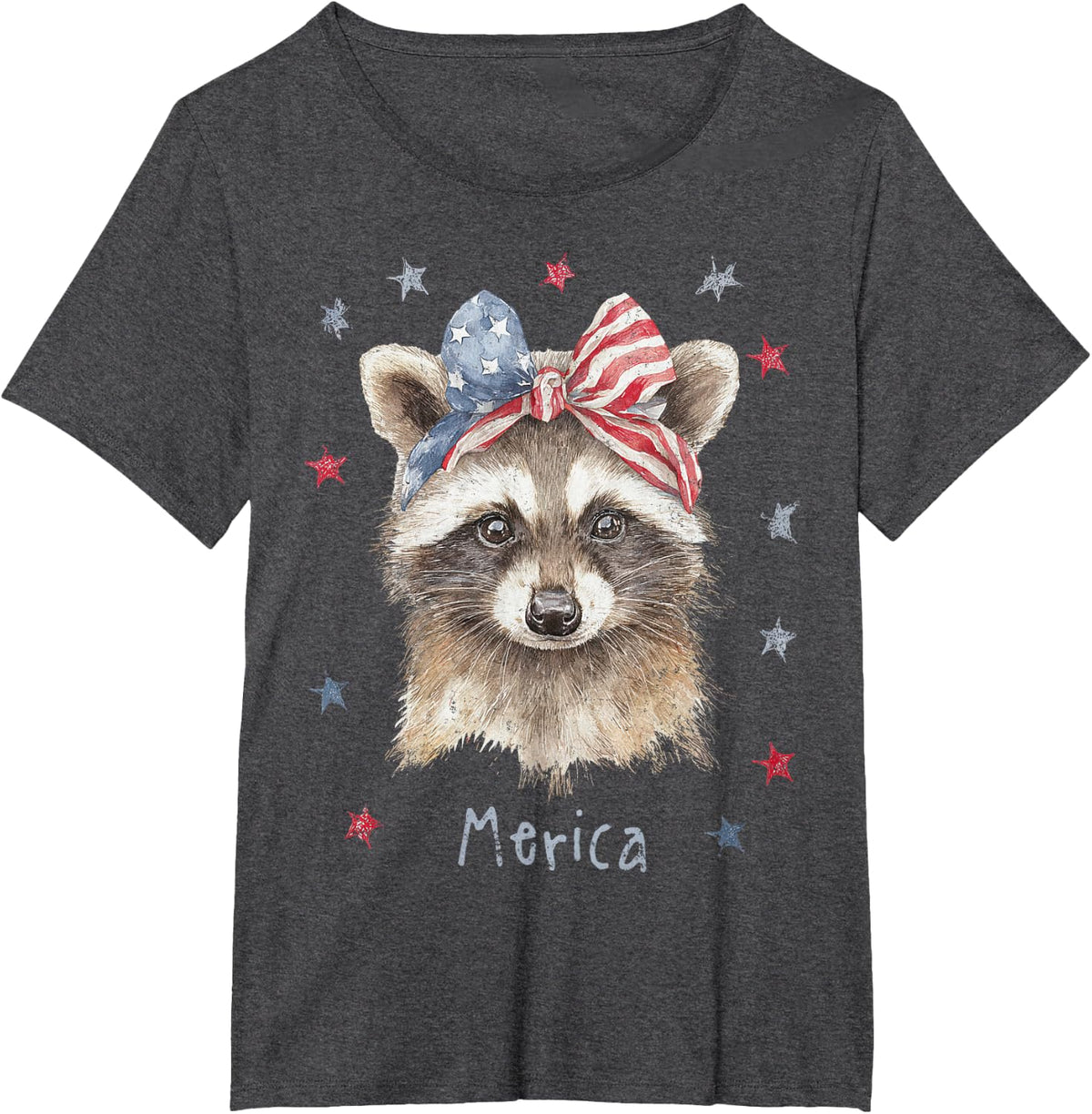 July 4th Women Men Patriontic American Flag Independence Day T-Shirt - Dark Heather Grey