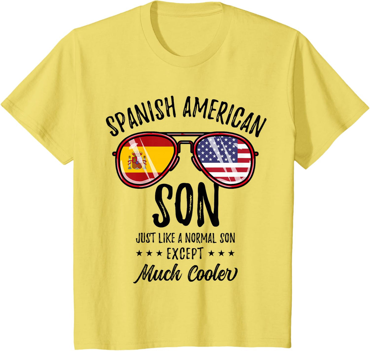 Spanish American Son Spanish Heritage T-Shirt - Lemon Yellow