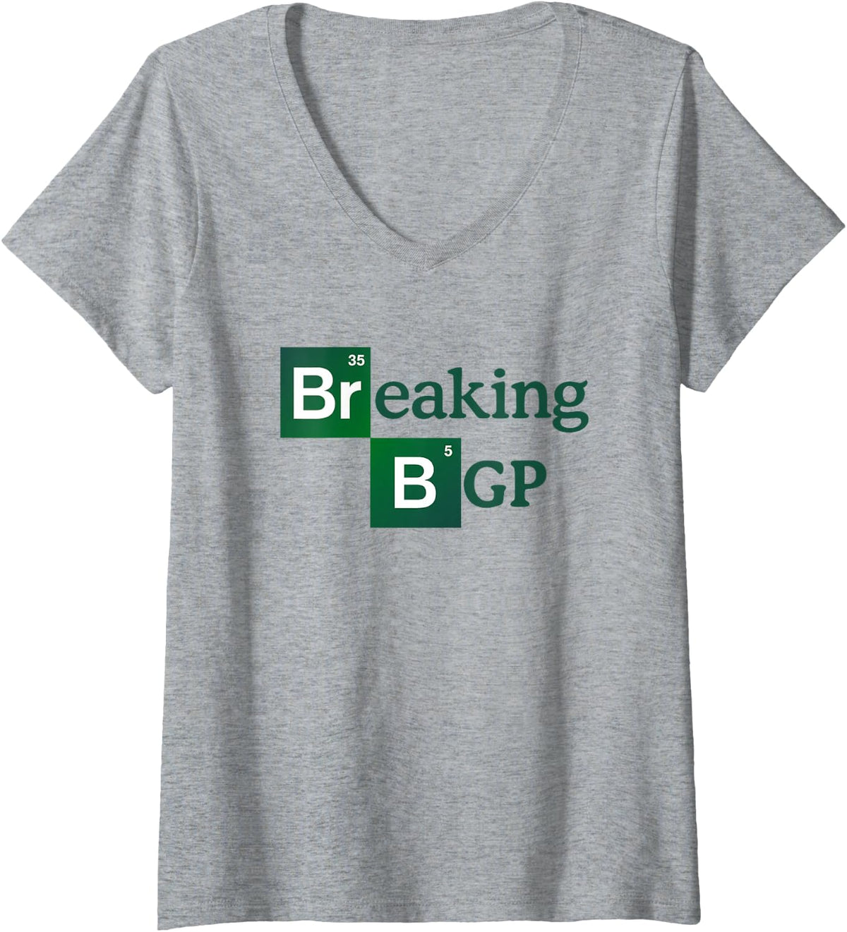 Women's BGP Network Engineering Tee V-Neck T-Shirt - Heather Grey