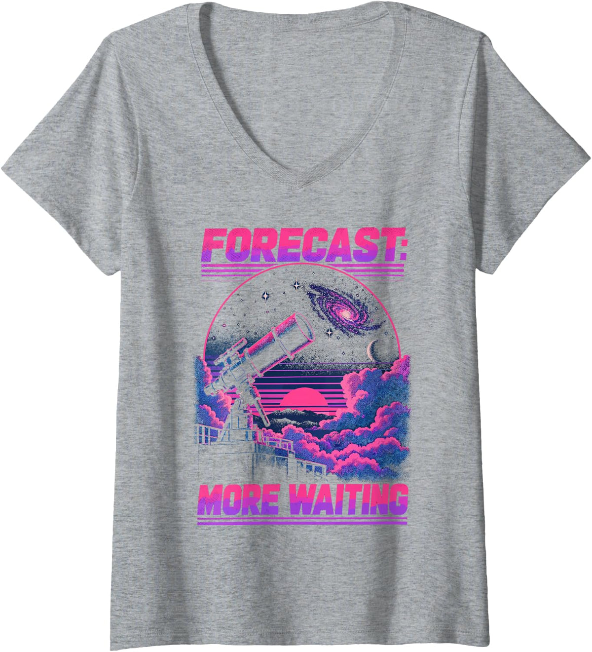 Women's Funny Astronomy Space Nerd - Astronomy Lovers Stargazing V-Neck T-Shirt - Heather Grey