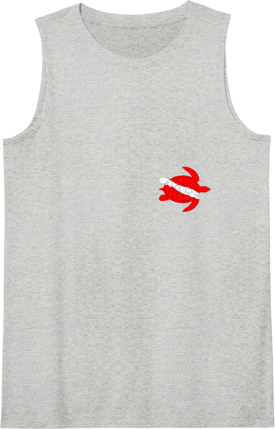 Sea Turtle Dive Flag Scuba Diving Lovers Tank Top - Heather Grey
