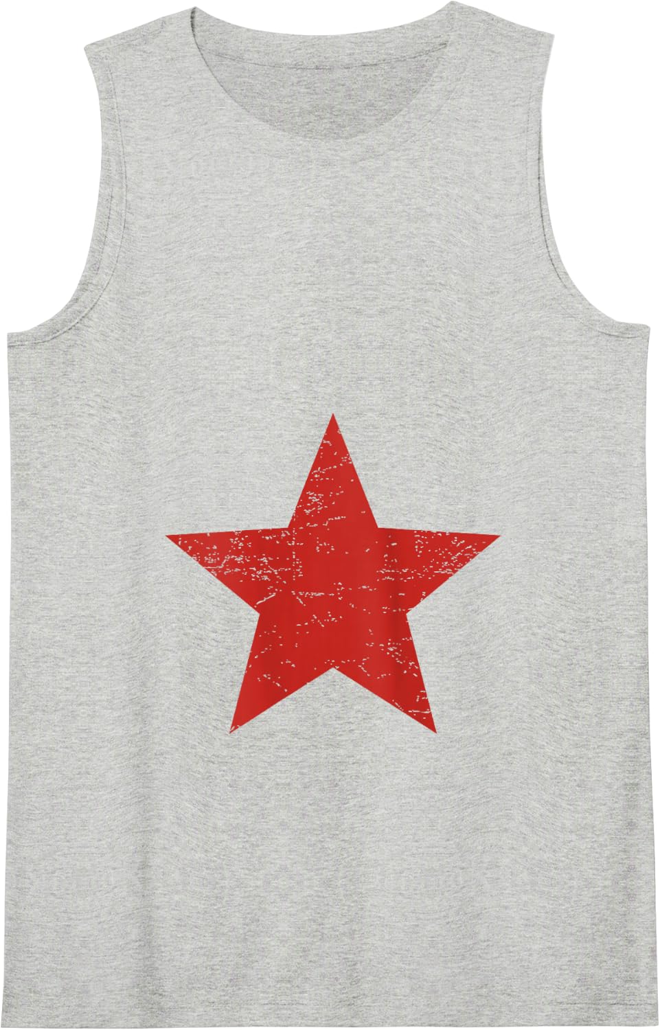 Grunge Alternative Distressed Red Star 90s rock band music Tank Top - Heather Grey