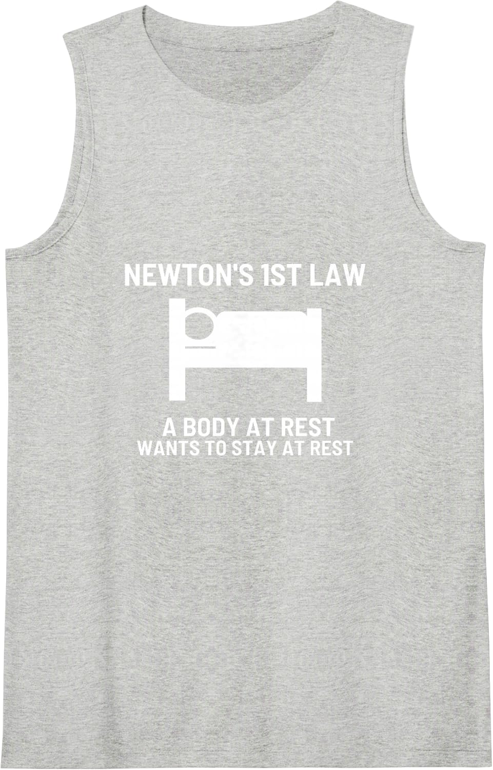 Newton's First Physical Law Scientist Sleeveless Tank Top - Heather Grey