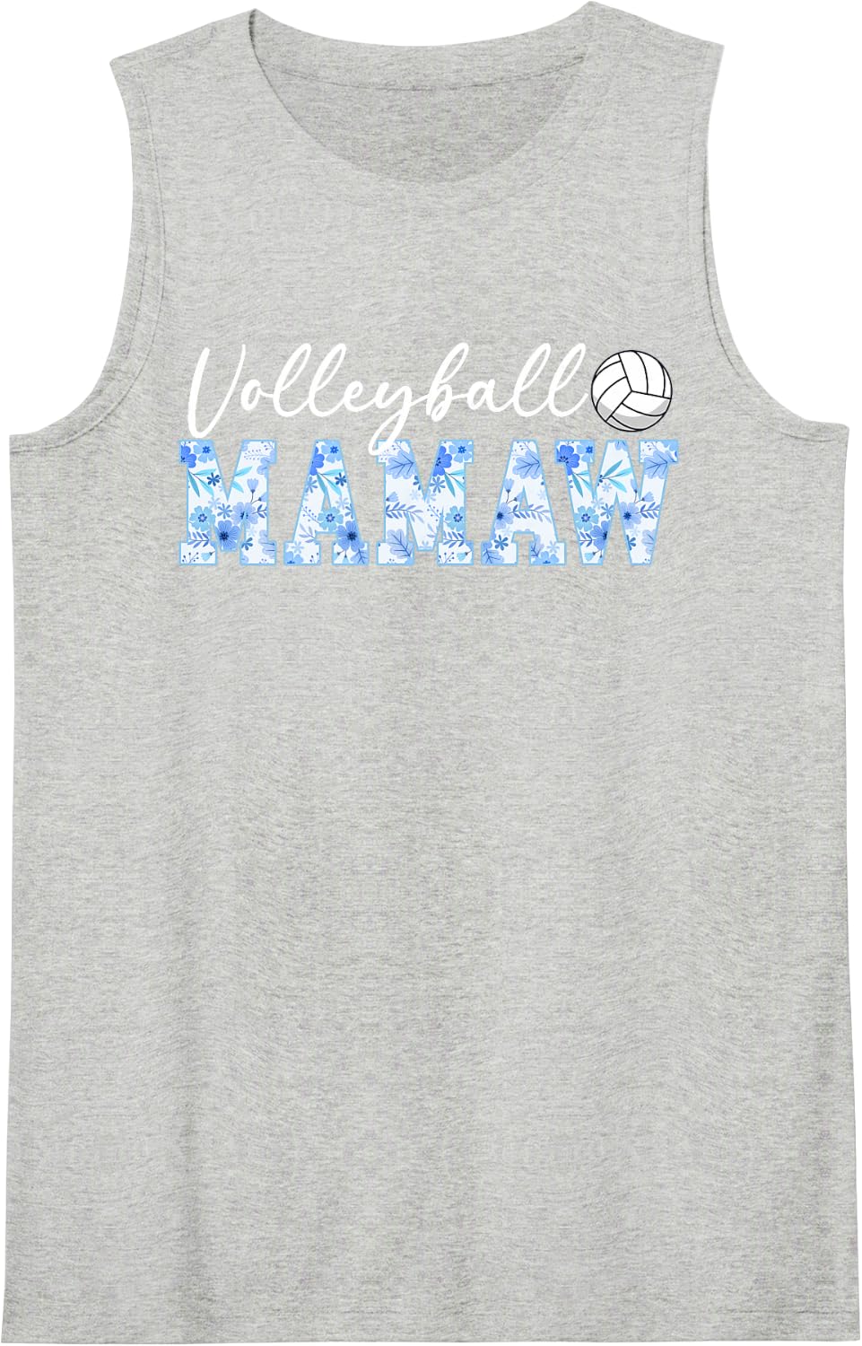 Volleyball Mamaw Boho Mamaw of A Volleyball Player Mamaw Sleeveless Tank Top - Heather Grey