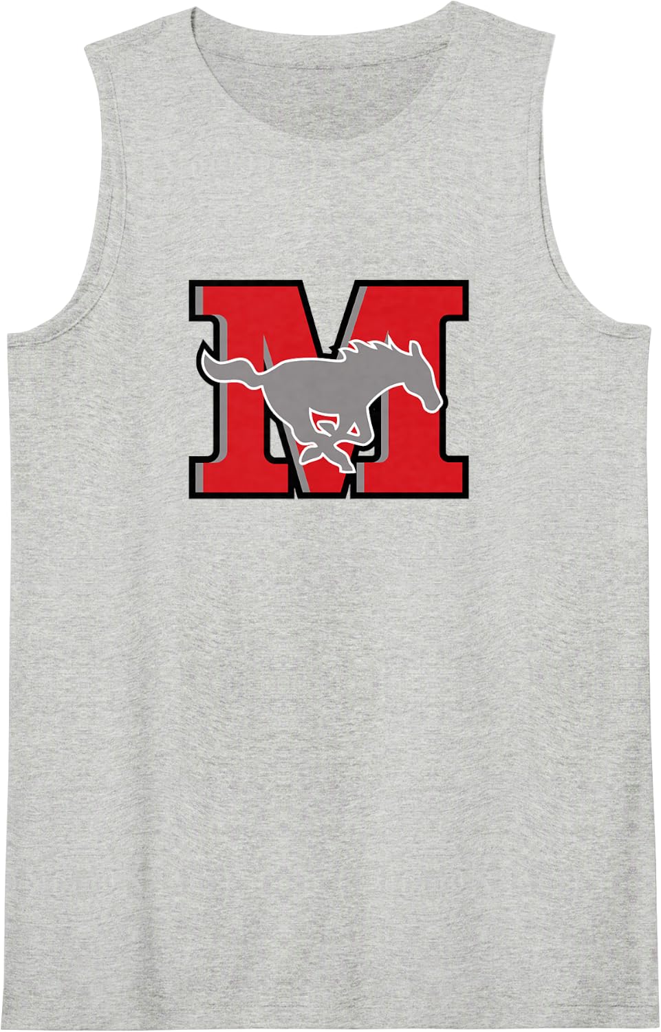 Memorial Mustangs Tank Top - Heather Grey