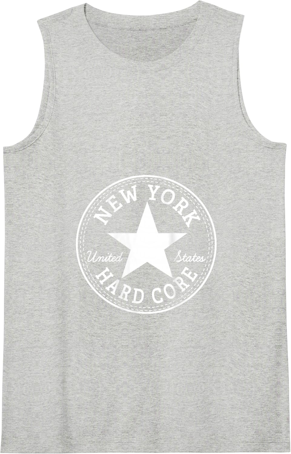 New York HARD CORE NYHC USA Vegan Straight Edge Punk Rock Tank Top - Heather Grey