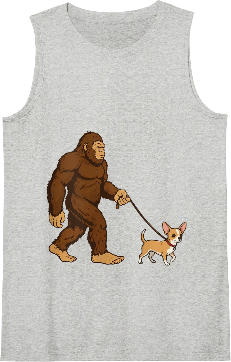 Bigfoot Chihuahua Tank Top - Heather Grey