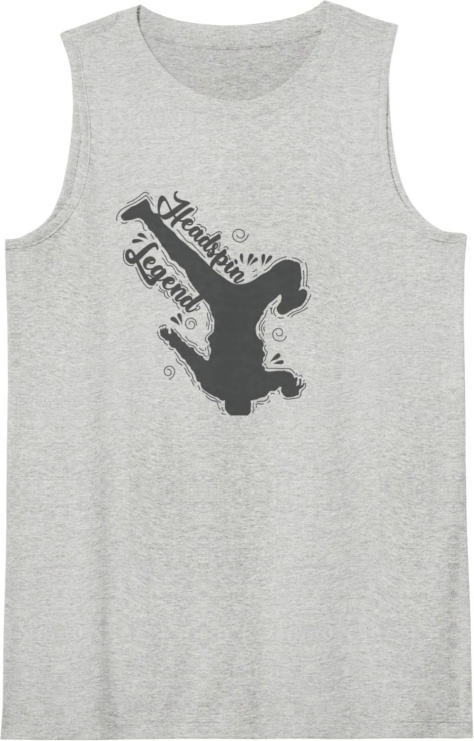 Breakdance Headspin Legend Sleeveless Tank Top - Heather Grey