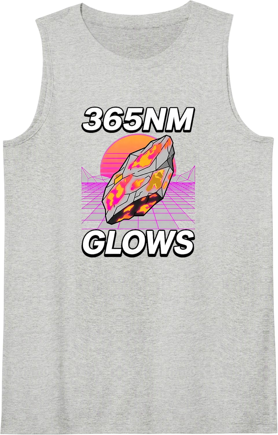 365nm UV Mineral Hunter Fluorescent Rockhound Sodalite Tank Top - Heather Grey